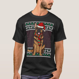 Xmas German Shepherd Dog Santa Hat T-shirt