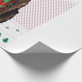 Xmas Giant Schnauzer Dog Santa Hat Ugly Christmas Cadeaupapier (Hoek)