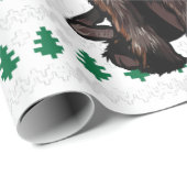 Xmas Giant Schnauzer Dog Santa Hat Ugly Christmas Cadeaupapier (Rol Hoek)