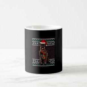 Xmas Giant Schnauzer Dog Santa Hat Ugly Christmas Koffiemok
