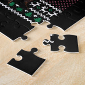 Xmas Giant Schnauzer Dog Santa Hat Ugly Christmas Legpuzzel (Zijkant)