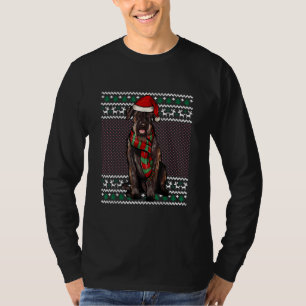 Xmas Giant Schnauzer Dog Santa Hat Ugly Christmas T-shirt