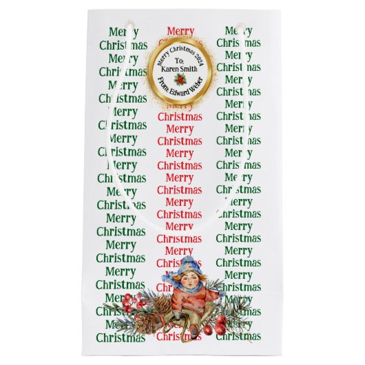 XMAS GIF BAG KLEIN CADEAUZAKJE (Voorkant)