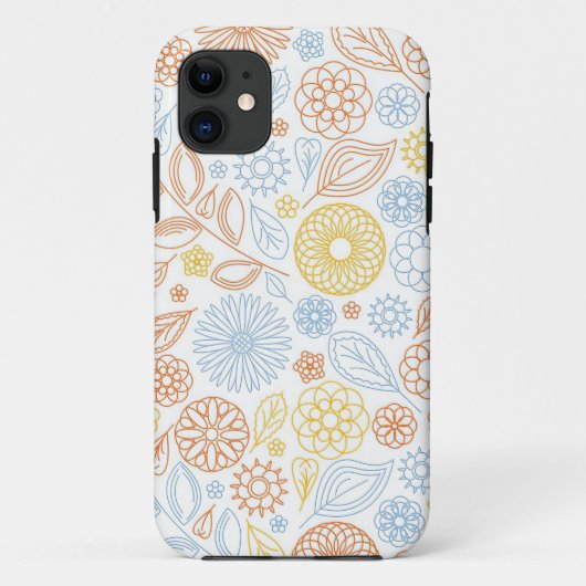 Xmas Gift Abstracte Flowers op White Case-Mate iPhone Case (Achterkant)