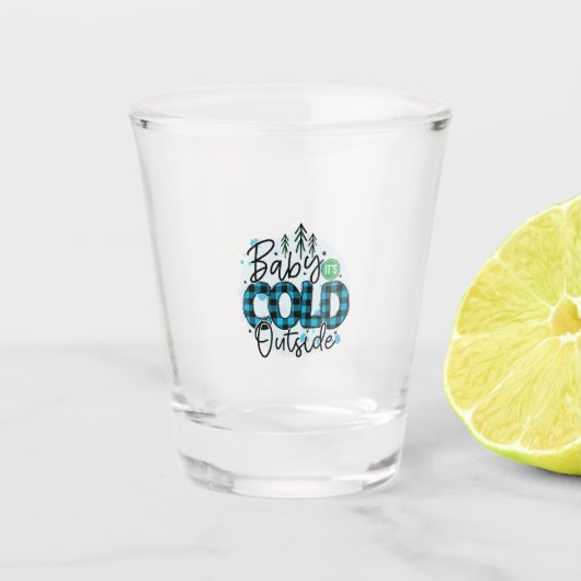 Xmas Gift Baby het is koud buiten Shot Glas (Voorkant)