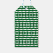XMAS GIFT BAG green & red numbers editable Cadeaulabel (Achterkant)