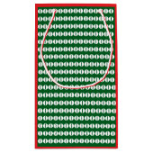 XMAS GIFT BAG green & red numbers editable Klein Cadeauzakje (Achterkant)
