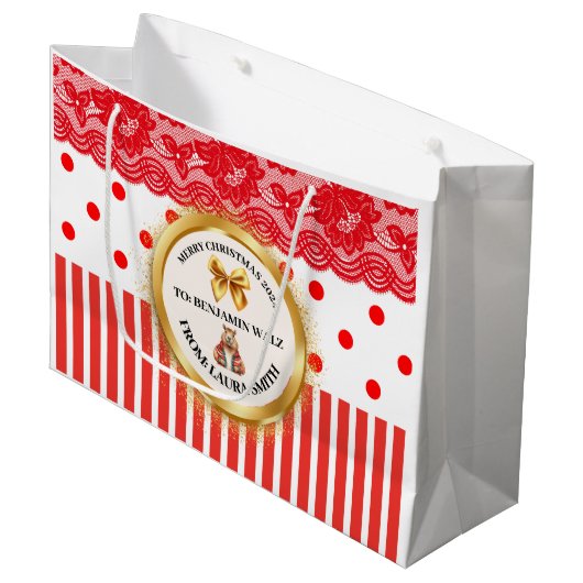 XMAS GIFT BAG GROOT CADEAUZAKJE (Voorkant Gekanteld)