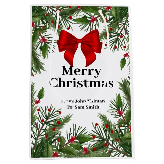 XMAS GIFT BAG MEDIUM CADEAUZAKJE (Voorkant)