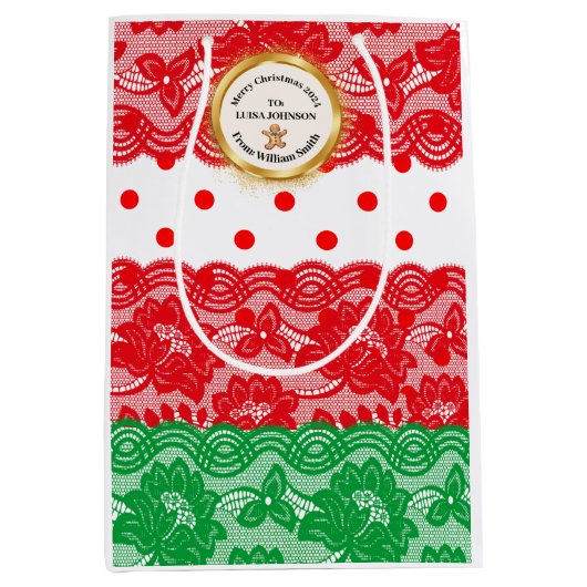 XMAS GIFT BAG MEDIUM CADEAUZAKJE (Voorkant)