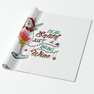 Xmas Gift Beste Kerstman, gewoon wijn Cadeaupapier