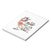 Xmas Gift Beste Kerstman, gewoon wijn Notitieblok (Linkerzijde)