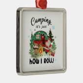 Xmas Gift Camping het is enkel hoe ik rolde Metalen Ornament (Rechts)