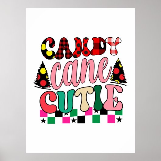 Xmas Gift Candy Cane Cutie Poster (Voorkant)