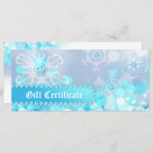 Xmas Gift Certificates Spa Blue Snow Jewelry (Voorkant / Achterkant)