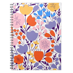 Xmas Gift Colorful en Bright Floral Notitieboek