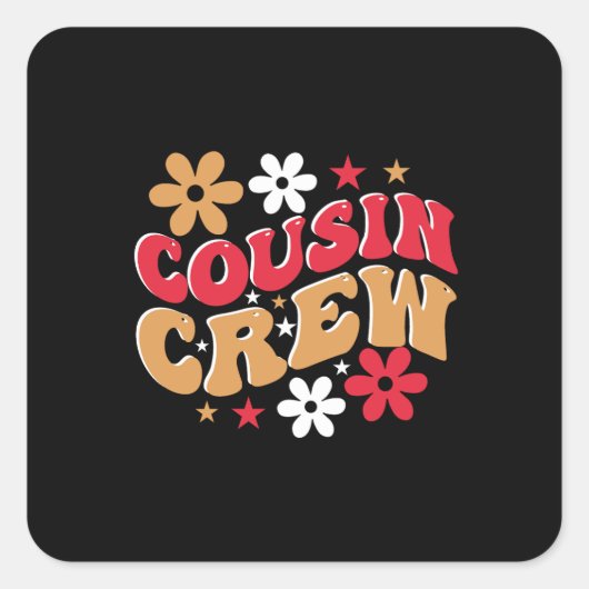 Xmas Gift Cousin Crew Vierkante Sticker (Voorkant)