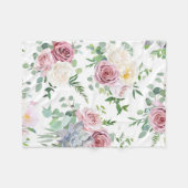 Xmas Gift Creamy White Antiek Roos Fleece Deken (Voorkant (Horizontaal))