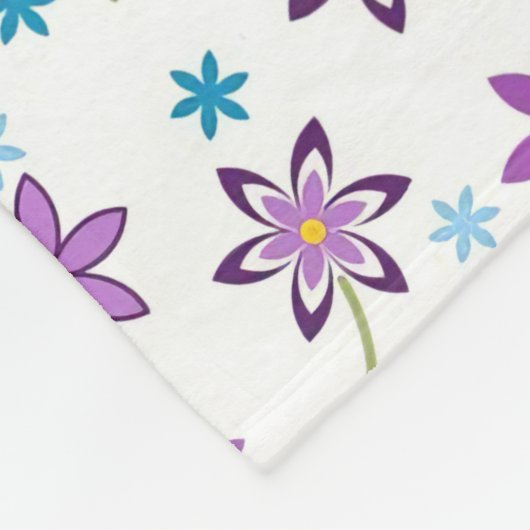 Xmas Gift Cute Floral Ditsy Fleece Deken (Hoek)