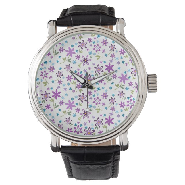 Xmas Gift Cute Floral Ditsy Horloge (Voorkant)
