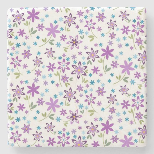 Xmas Gift Cute Floral Ditsy Stenen Onderzetter (Voorkant)