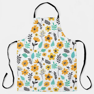 Xmas Gift Cute Hand Drawn Floral Colorful Schort