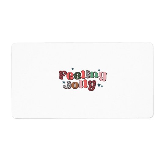 Xmas Gift Feeling Jolly Etiket (Voorkant)