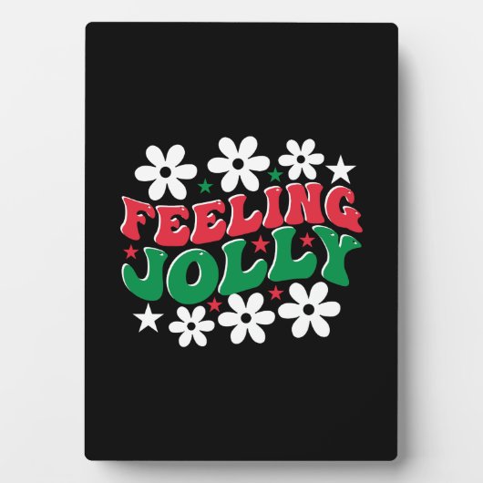 Xmas Gift Feeling Jolly Fotoplaat (voorkant)