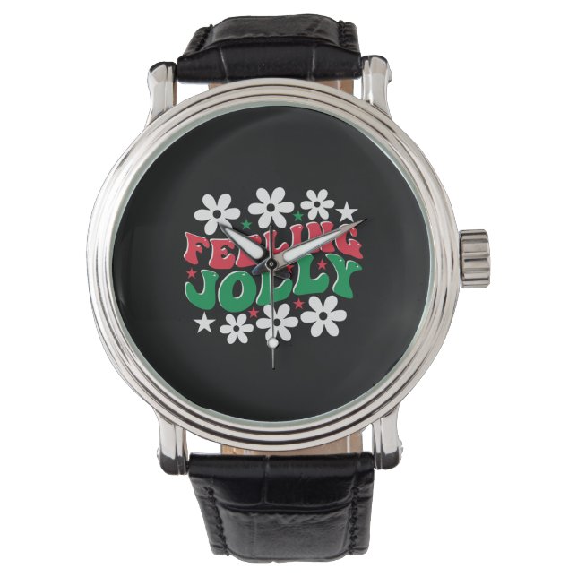 Xmas Gift Feeling Jolly Horloge (Voorkant)