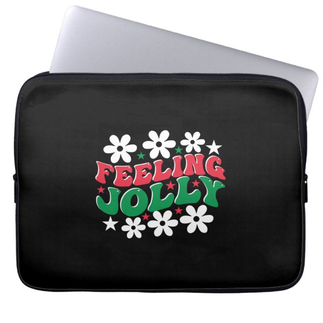 Xmas Gift Feeling Jolly Laptop Sleeve (Voorkant)