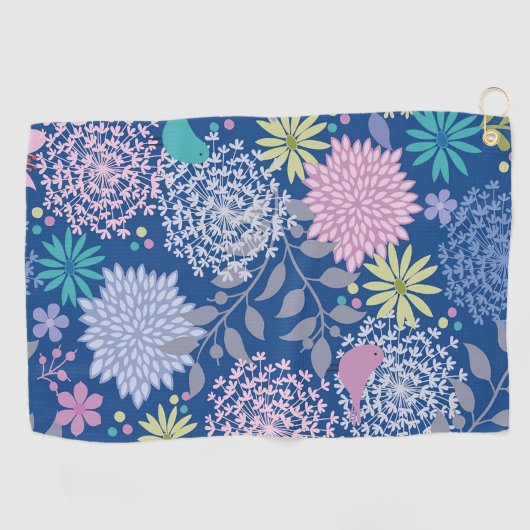 Xmas Gift Floral 60th Birthday Golfhanddoek (Horizontaal)