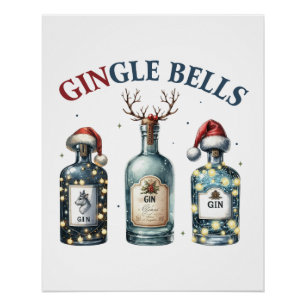 Xmas Gift Gingle Bells Perfect Poster