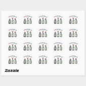 Xmas Gift Gingle Bells Ronde Sticker (Vel)