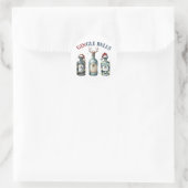 Xmas Gift Gingle Bells Ronde Sticker (Tas)