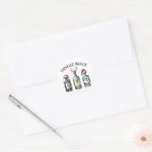 Xmas Gift Gingle Bells Ronde Sticker (Envelop)