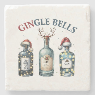 Xmas Gift Gingle Bells Stenen Onderzetter