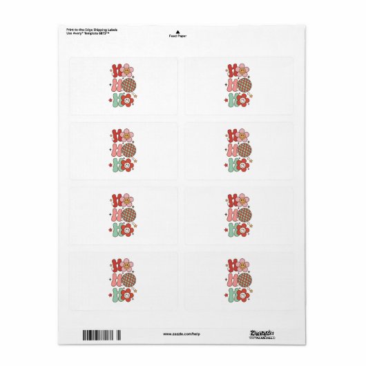 Xmas Gift Ho Ho Ho Liefde Etiket (Full Sheet)