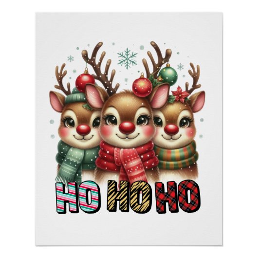Xmas Gift Ho Ho Ho Perfect Poster (Voorkant)