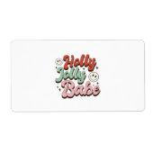 Xmas Gift Holly Jolly Baby Etiket (Voorkant)