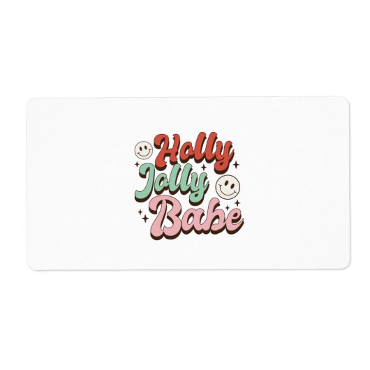 Xmas Gift Holly Jolly Baby Etiket (Voorkant)