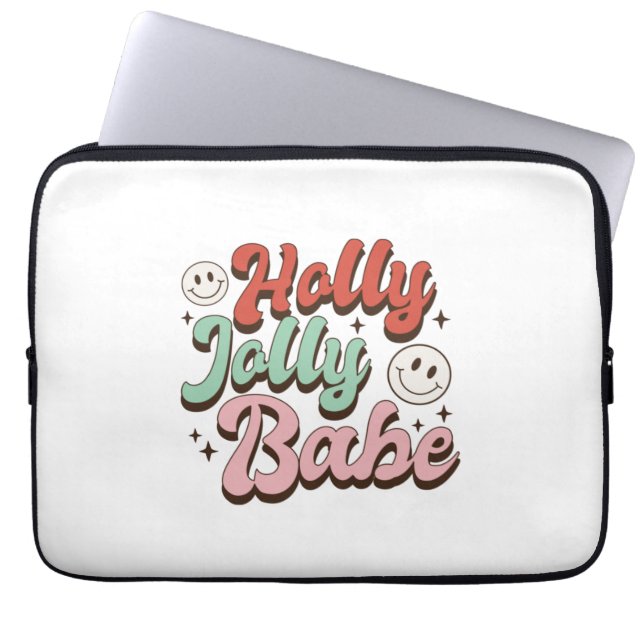 Xmas Gift Holly Jolly Baby Laptop Sleeve (Voorkant)