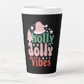 Xmas Gift Holly Jolly Vibes Latte Mok (Voorkant)