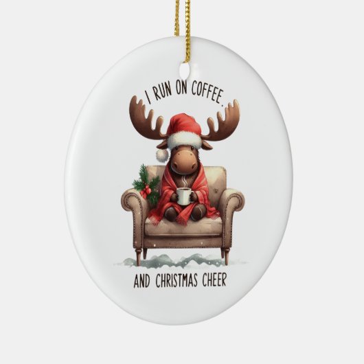 Xmas Gift Ik loop op de koffie Keramisch Ornament (Rechts)