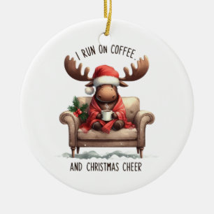 Xmas Gift Ik loop op de koffie Keramisch Ornament