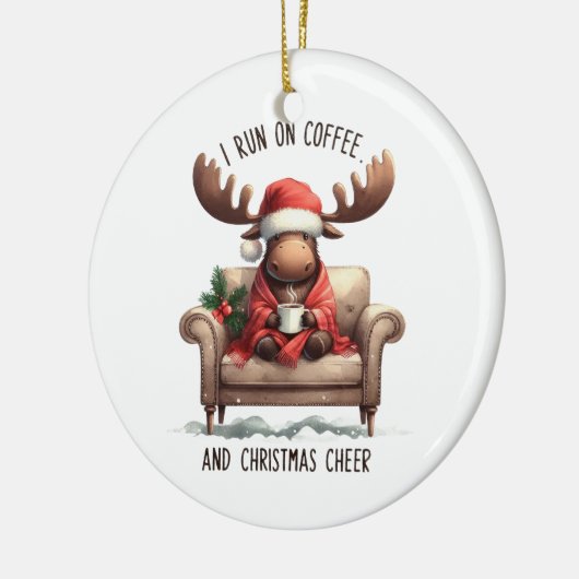 Xmas Gift Ik loop op de koffie Keramisch Ornament (Links)