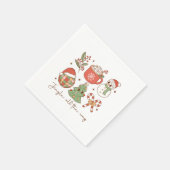 Xmas Gift Jingle helemaal Servet (Hoek)
