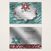 Xmas Gift Kaart juwelen Zebra Blauwgroen Blauw Roo (Voorkant /achterkant)