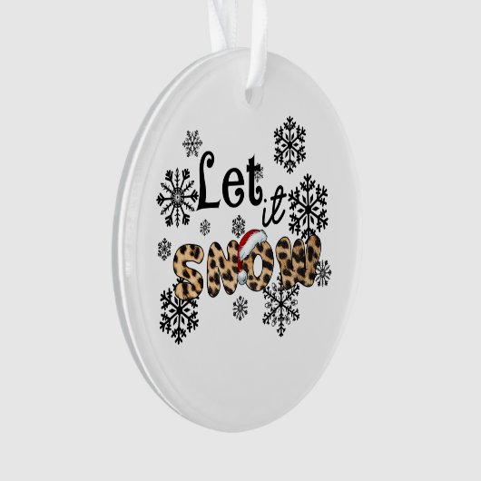 Xmas Gift laat het sneeuwbladertje Ornament (voorkant)