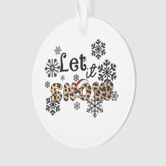 Xmas Gift laat het sneeuwbladertje Ornament (voorkant)