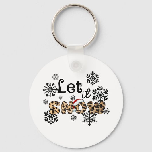 Xmas Gift laat het sneeuwbladertje Sleutelhanger (Voorkant)